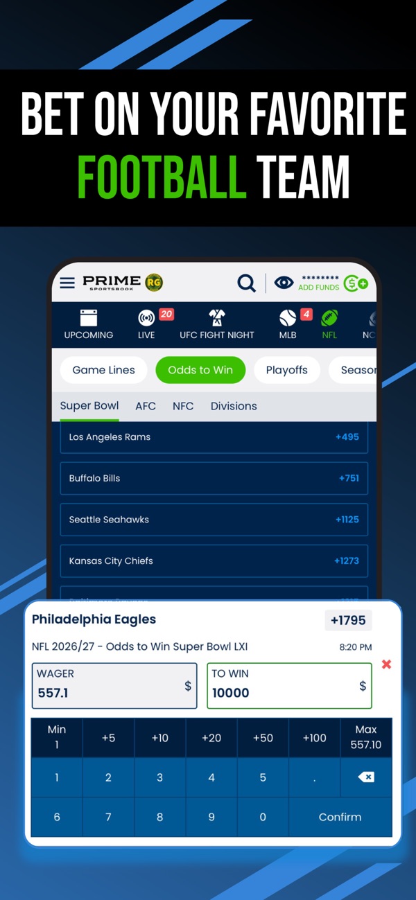 Prime Sportsbook NJ app on iPhone, App Store screenshot 3 of 5