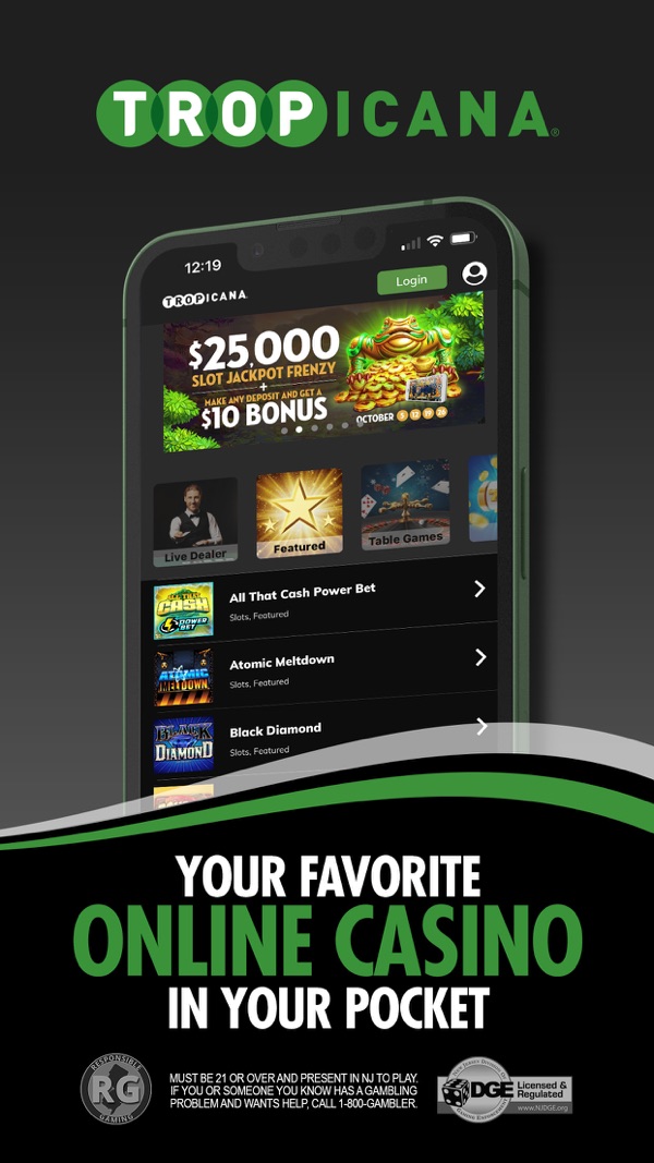 Tropicana Casino NJ app on iPhone, App Store screenshot 1 of 5