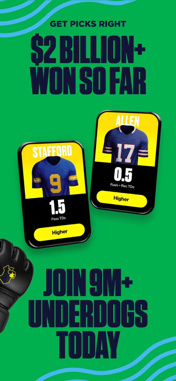Underdog Fantasy NJ app on iPhone, App Store screenshot 3 of 6