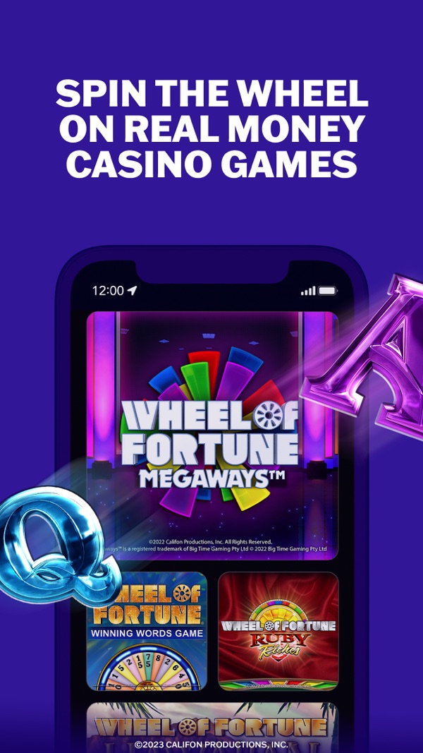 Wheel of Fortune Casino NJ app on iPhone, App Store screenshot 1 of 5