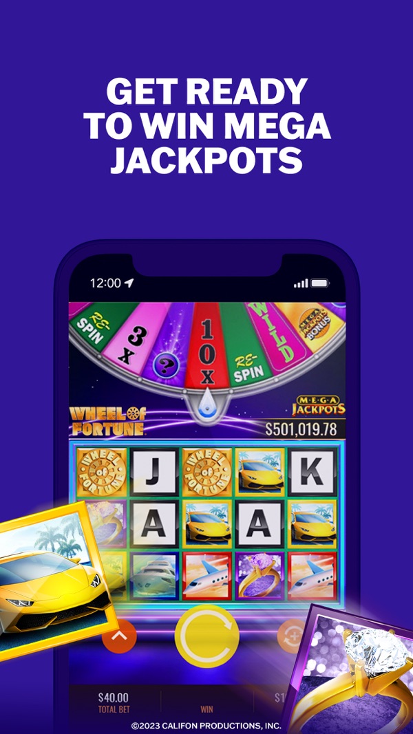 Wheel of Fortune Casino NJ app on iPhone, App Store screenshot 3 of 5