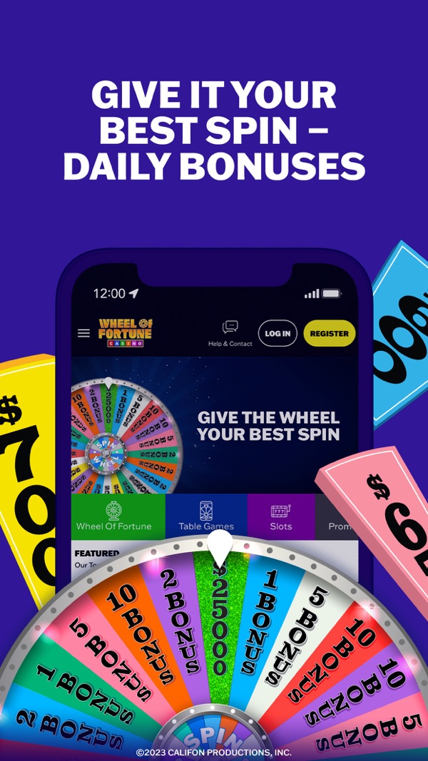 Wheel of Fortune Casino NJ app on iPhone, App Store screenshot 4 of 5
