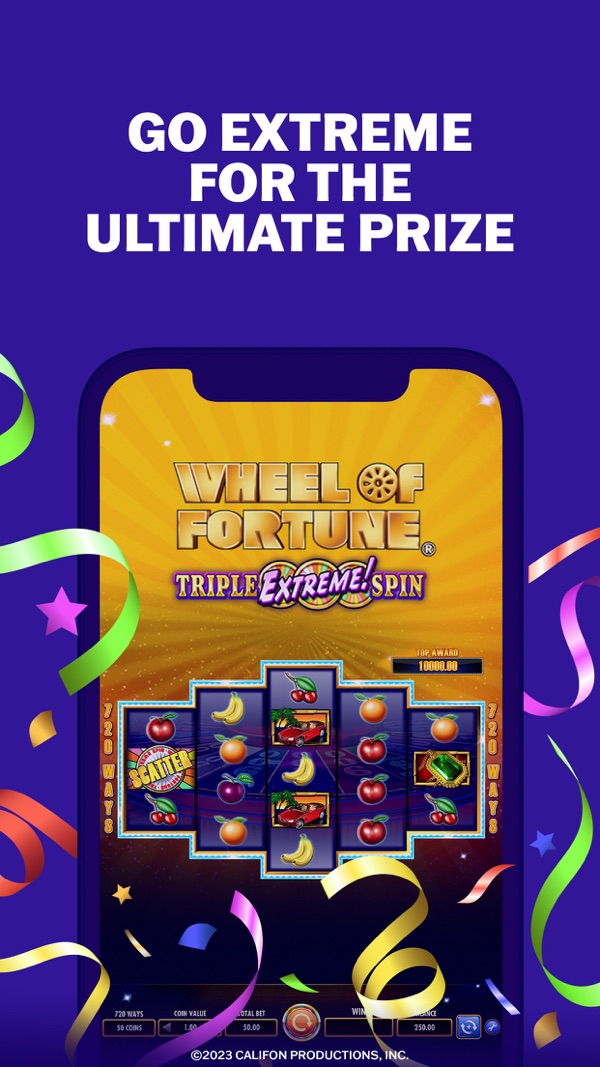 Wheel of Fortune Casino NJ app on iPhone, App Store screenshot 5 of 5