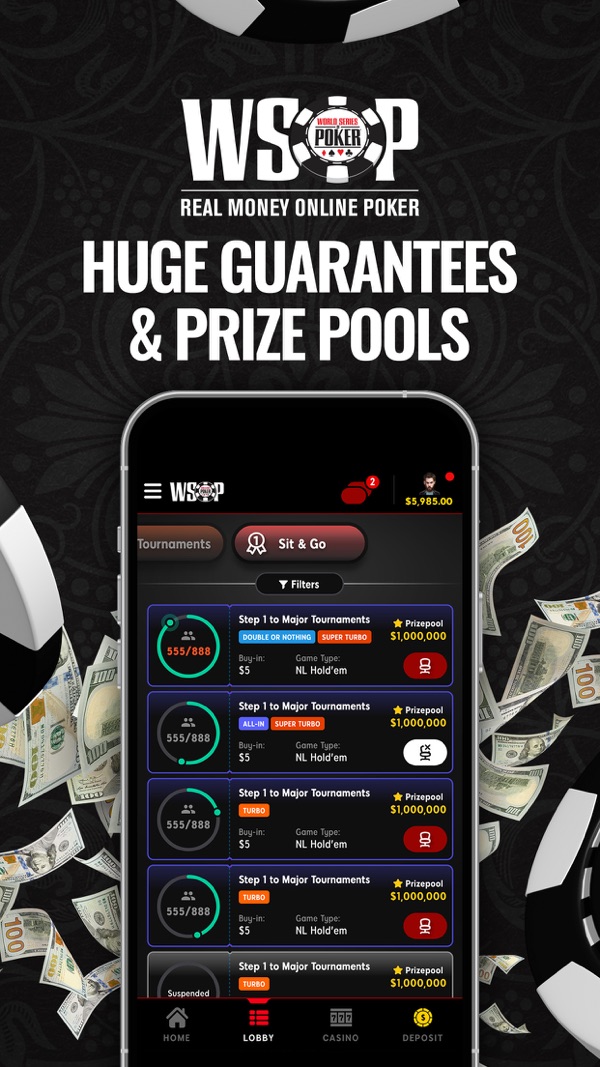 WSOP.com NJ poker NJ app on iPhone, App Store screenshot 3 of 6